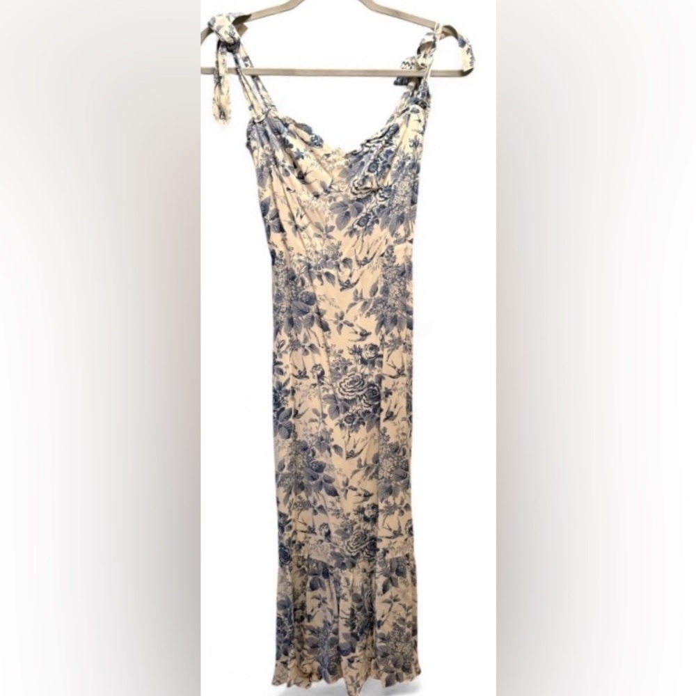 Reformation Nikita Blue and White Floral Midi Dress NWT size 8 - Picture 8 of 16